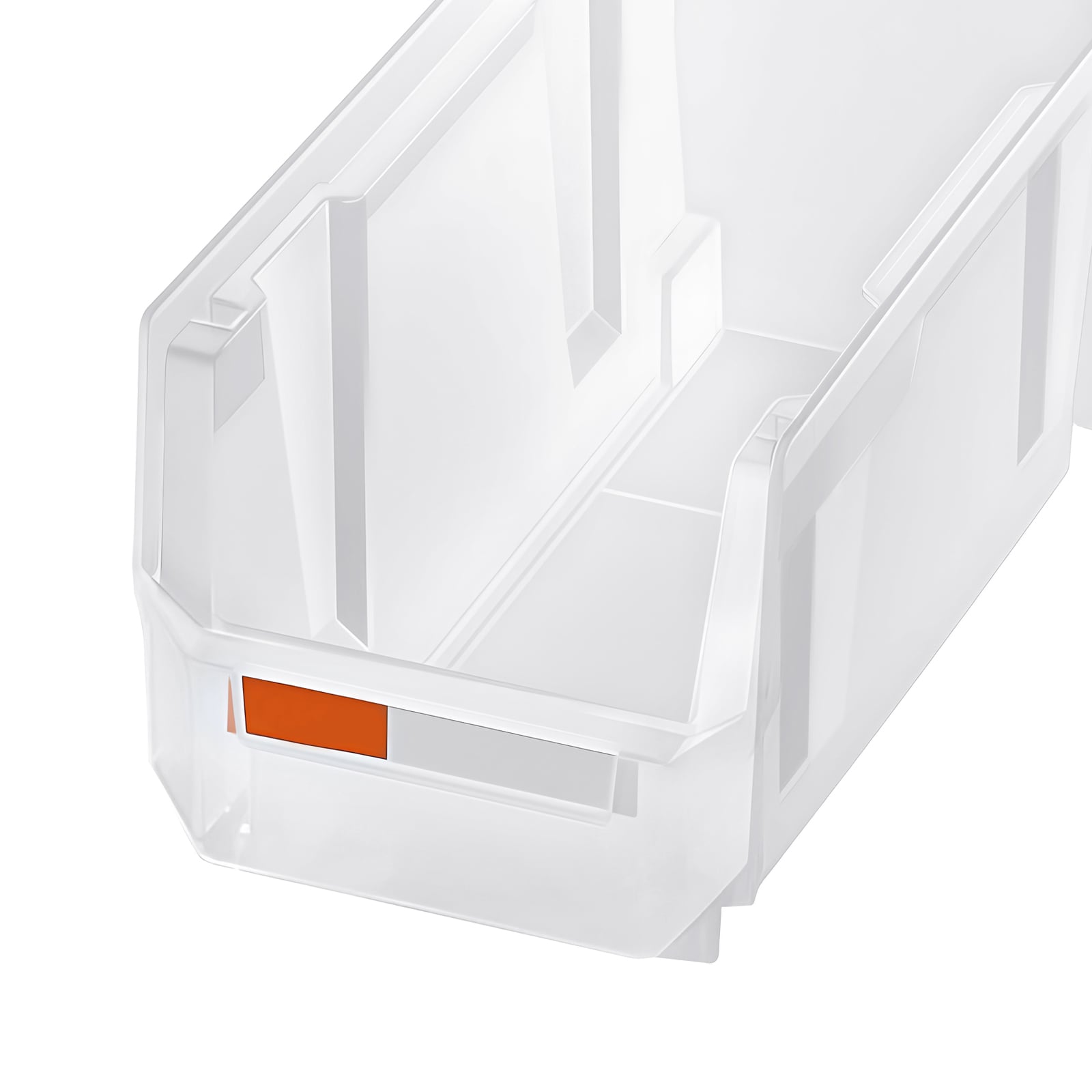 Plastic Stackable Storage Bins, Set Of 8 Transparent Containers_voghion.com